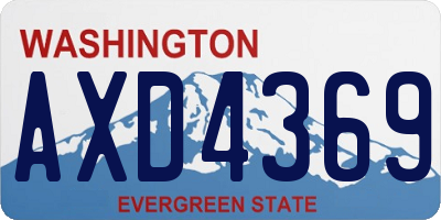 WA license plate AXD4369