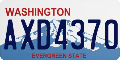 WA license plate AXD4370