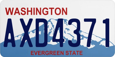 WA license plate AXD4371
