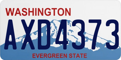 WA license plate AXD4373