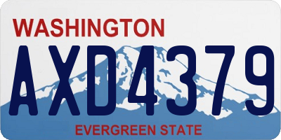WA license plate AXD4379