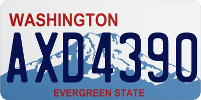 WA license plate AXD4390