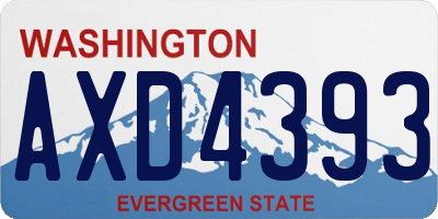 WA license plate AXD4393