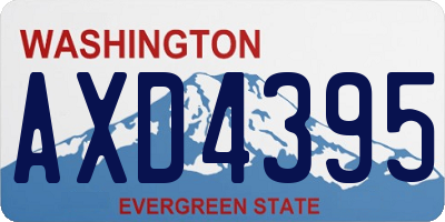 WA license plate AXD4395