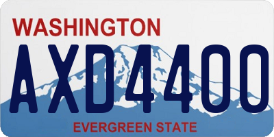 WA license plate AXD4400
