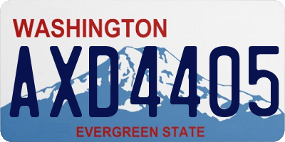 WA license plate AXD4405