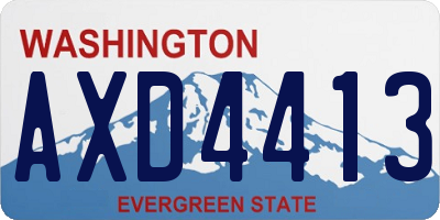 WA license plate AXD4413