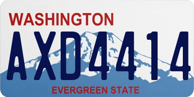 WA license plate AXD4414