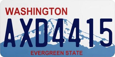 WA license plate AXD4415