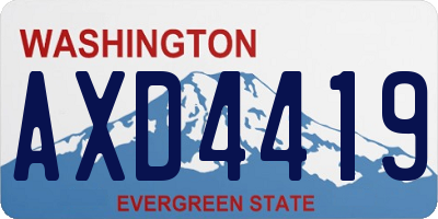 WA license plate AXD4419
