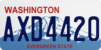 WA license plate AXD4420