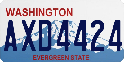 WA license plate AXD4424