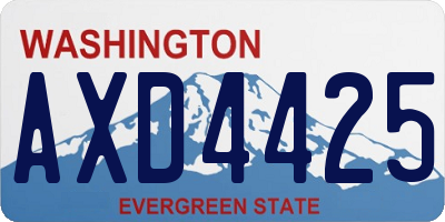 WA license plate AXD4425