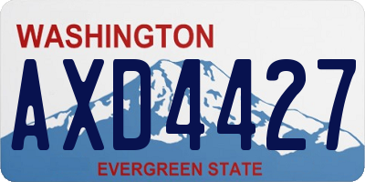 WA license plate AXD4427