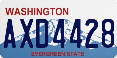 WA license plate AXD4428