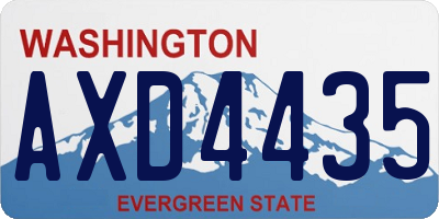 WA license plate AXD4435