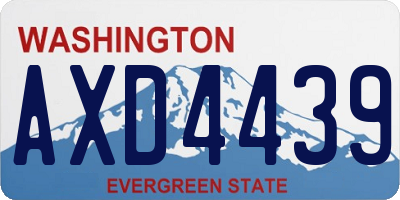WA license plate AXD4439