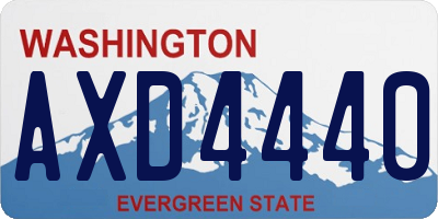 WA license plate AXD4440