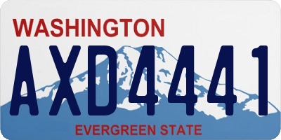 WA license plate AXD4441