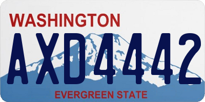 WA license plate AXD4442