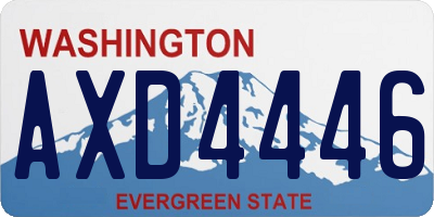WA license plate AXD4446