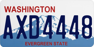 WA license plate AXD4448