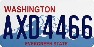 WA license plate AXD4466