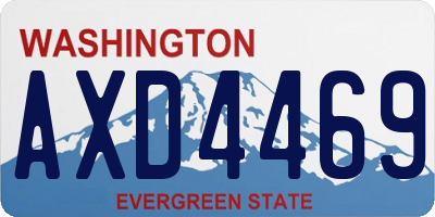 WA license plate AXD4469