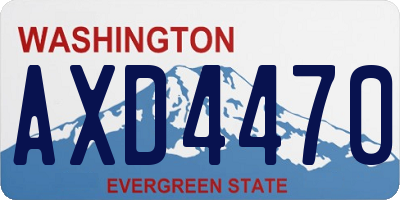 WA license plate AXD4470