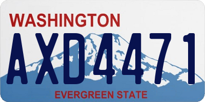 WA license plate AXD4471