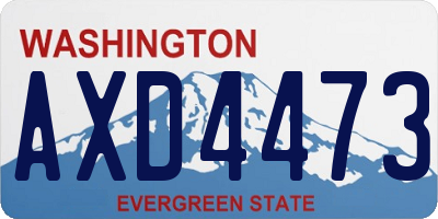 WA license plate AXD4473