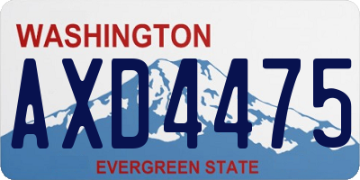 WA license plate AXD4475