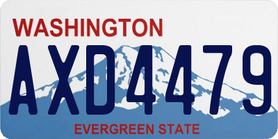 WA license plate AXD4479
