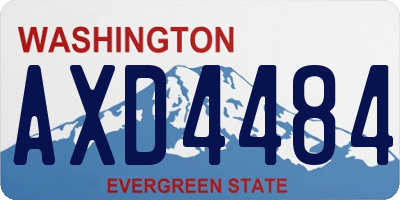WA license plate AXD4484