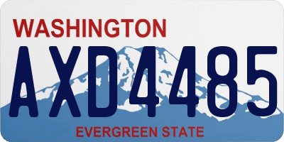 WA license plate AXD4485
