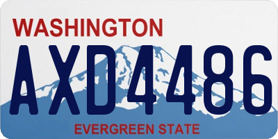 WA license plate AXD4486