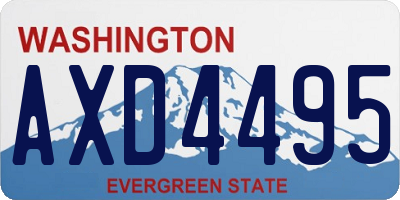 WA license plate AXD4495