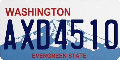 WA license plate AXD4510