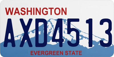 WA license plate AXD4513