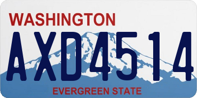 WA license plate AXD4514