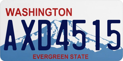 WA license plate AXD4515