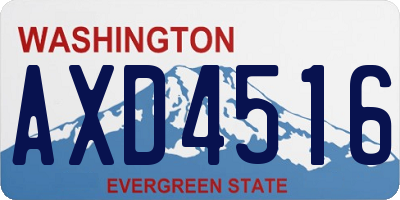WA license plate AXD4516