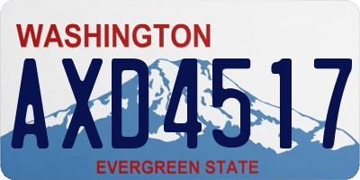 WA license plate AXD4517