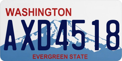 WA license plate AXD4518