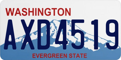 WA license plate AXD4519