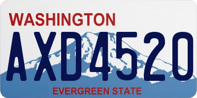 WA license plate AXD4520