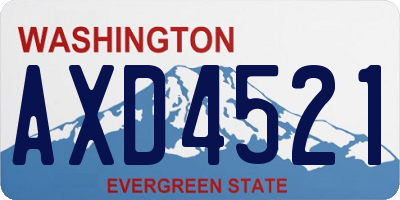 WA license plate AXD4521