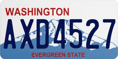 WA license plate AXD4527