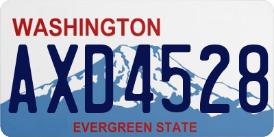 WA license plate AXD4528