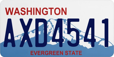 WA license plate AXD4541